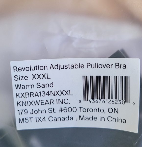 Knix Revolution Pullover Bra Warm Sand XXXL NWT Wire-free - Picture 5 of 7